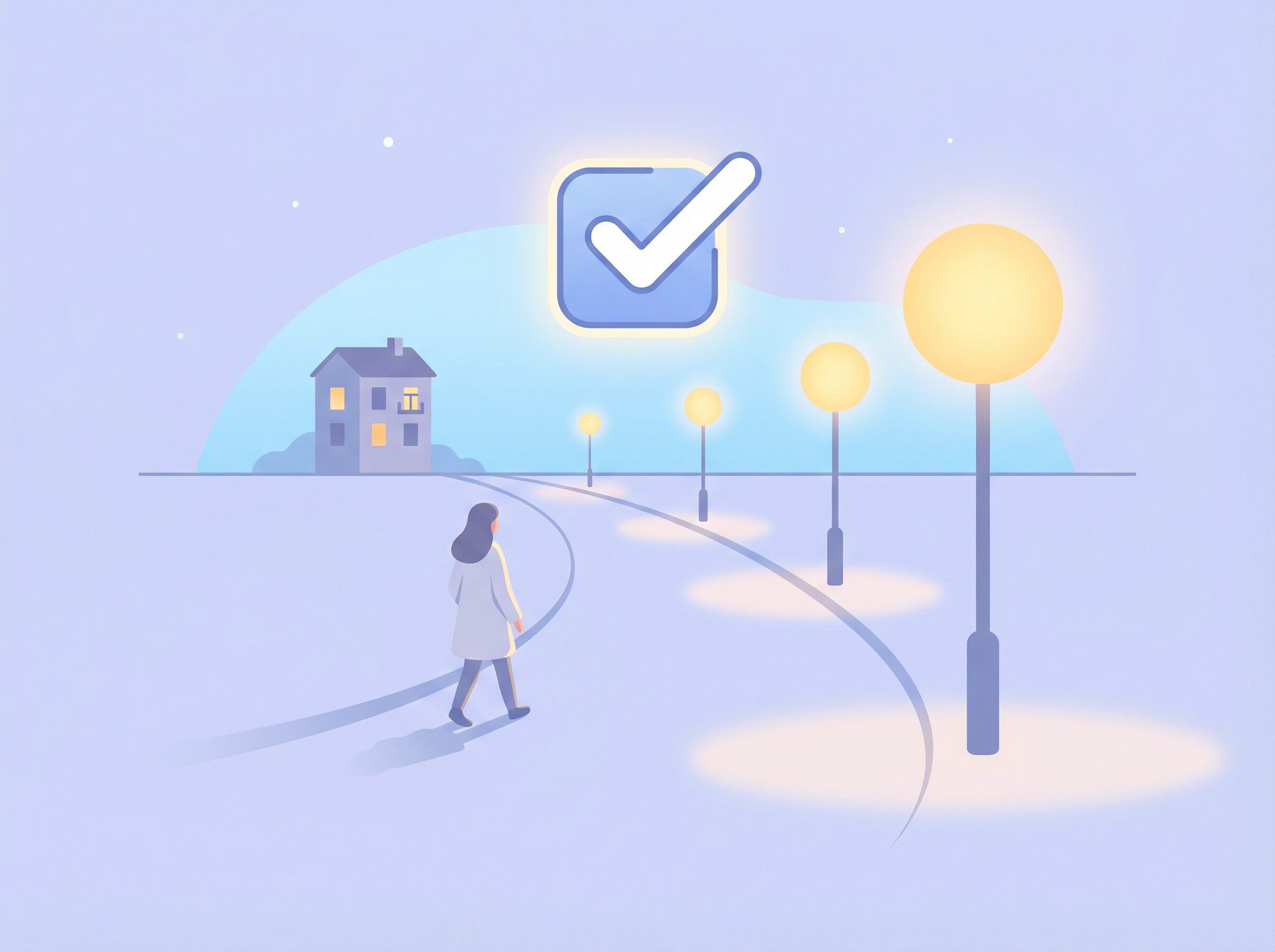 画像：決断の合図（帰り道に思い出す条件メモ）