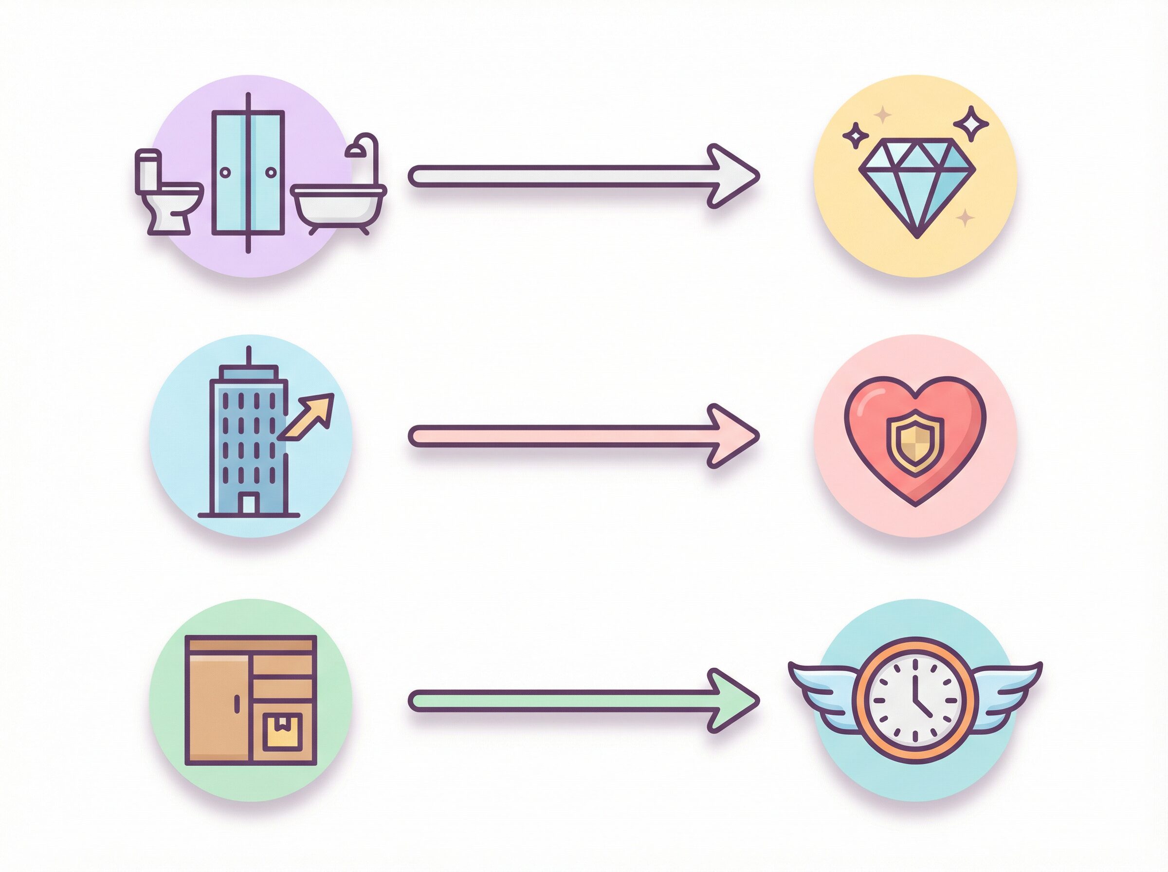 画像：条件→叶えたいことへの翻訳（例）