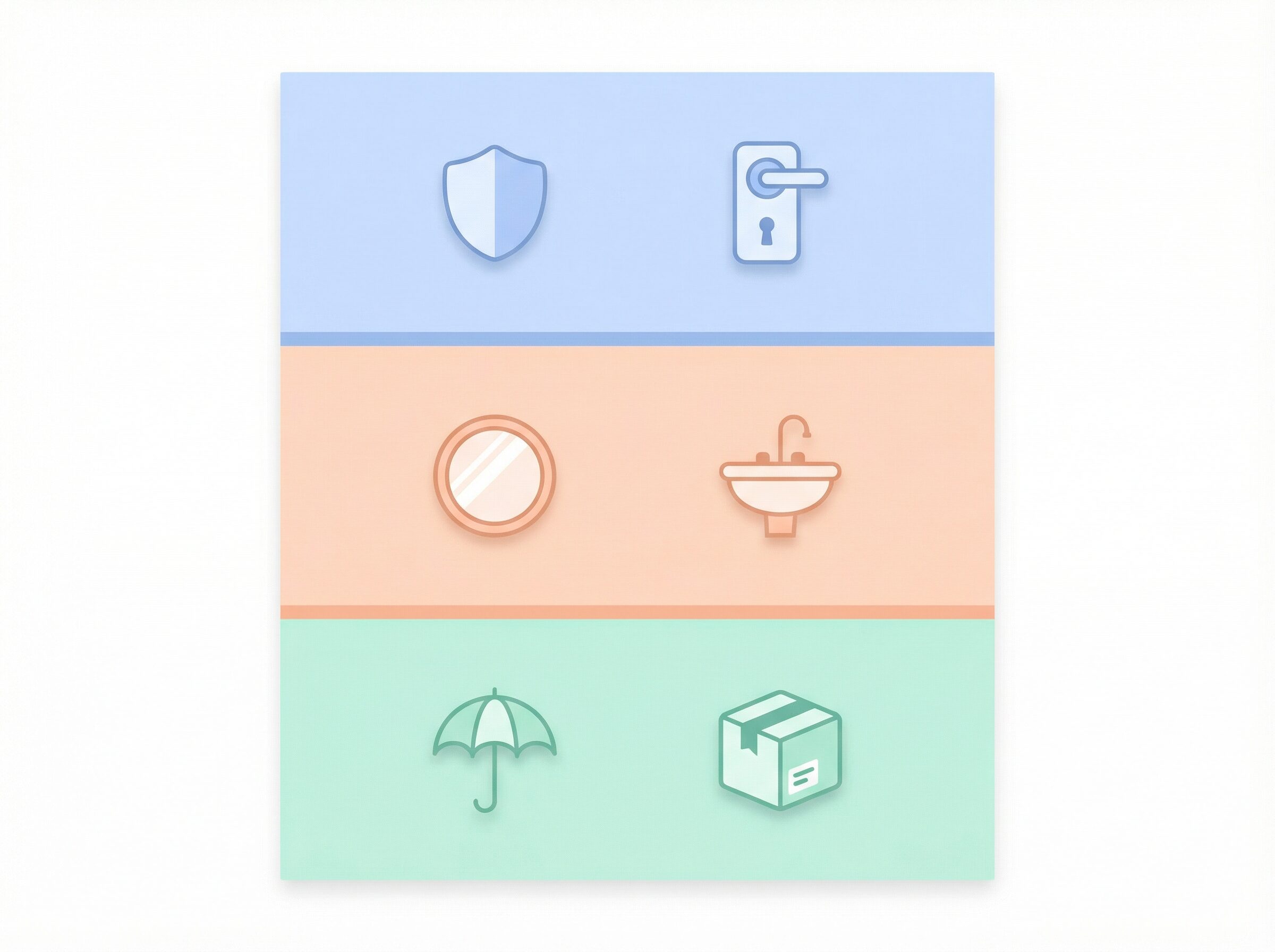 画像：迷いやすい条件（安心／身支度／便利）分類