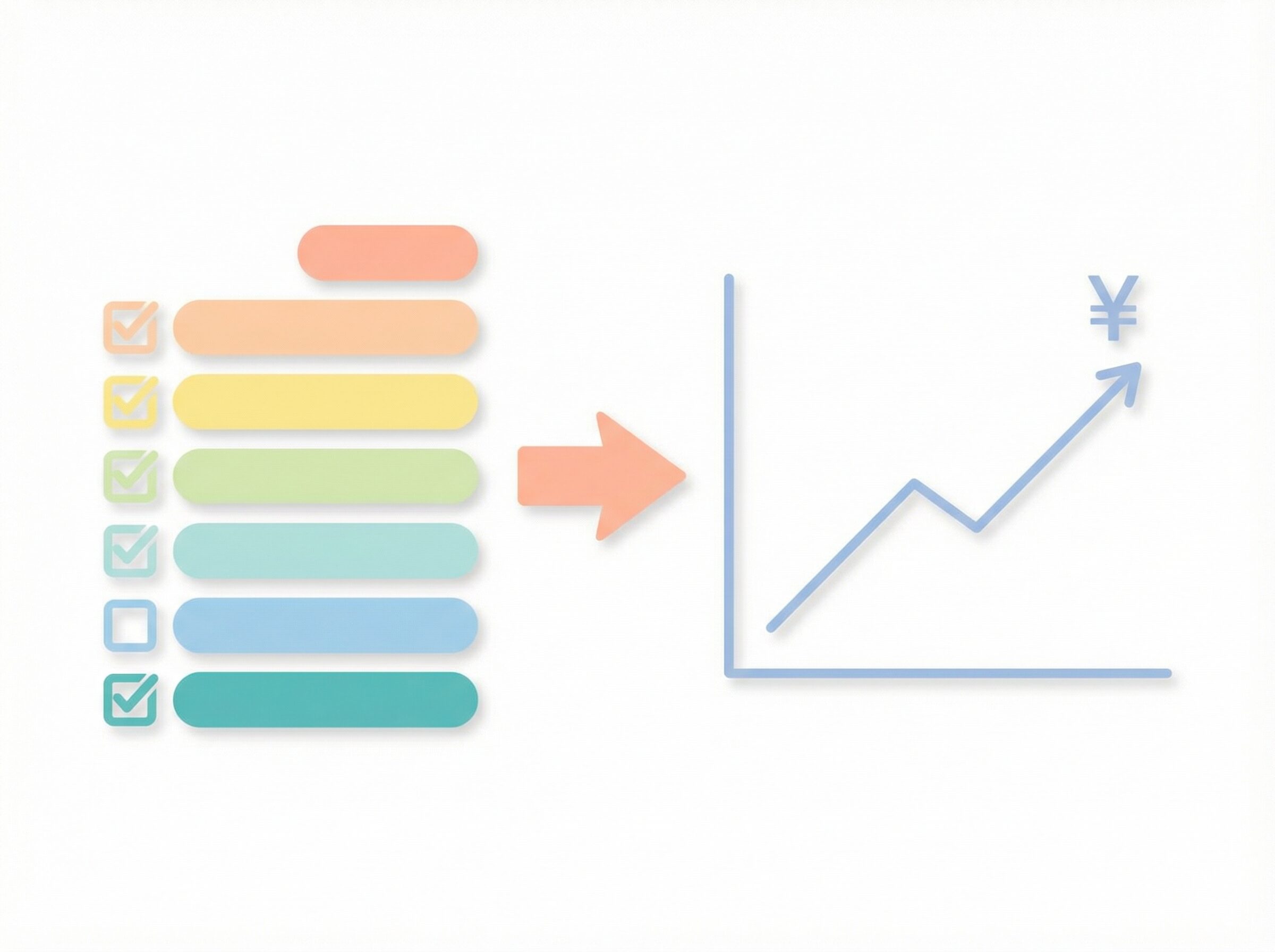 画像：条件が増える→家賃が上がる（イメージ図）